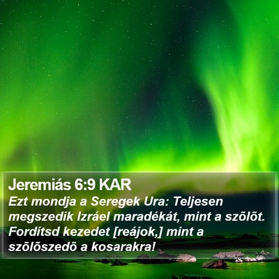 Jeremiás 6:9 KAR Bible Verse Image