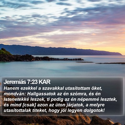 Jeremiás 7:23 KAR Bible Verse Image