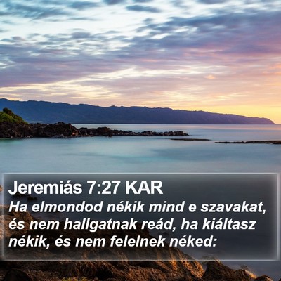 Jeremiás 7:27 KAR Bible Verse Image