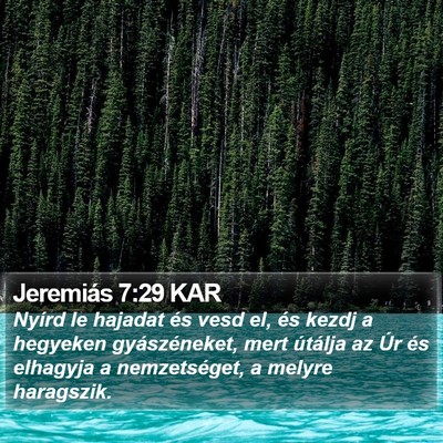 Jeremiás 7:29 KAR Bible Verse Image