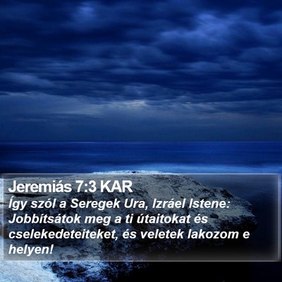 Jeremiás 7:3 KAR Bible Verse Image
