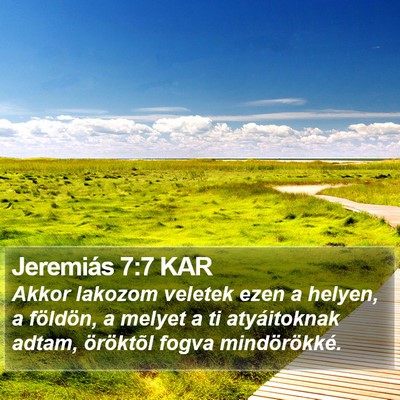 Jeremiás 7:7 KAR Bible Verse Image