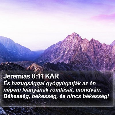 Jeremiás 8:11 KAR Bible Verse Image