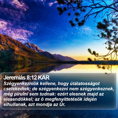 Jeremiás 8:12 KAR Bible Verse Image