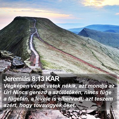 Jeremiás 8:13 KAR Bible Verse Image