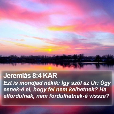 Jeremiás 8:4 KAR Bible Verse Image