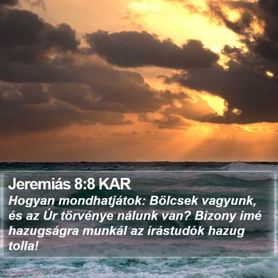 Jeremiás 8:8 KAR Bible Verse Image