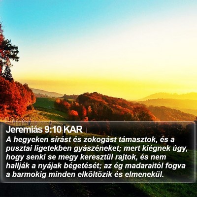 Jeremiás 9:10 KAR Bible Verse Image