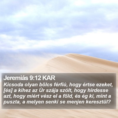 Jeremiás 9:12 KAR Bible Verse Image