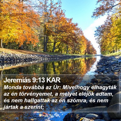 Jeremiás 9:13 KAR Bible Verse Image