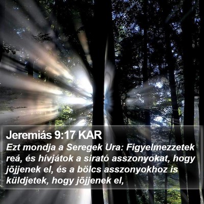 Jeremiás 9:17 KAR Bible Verse Image