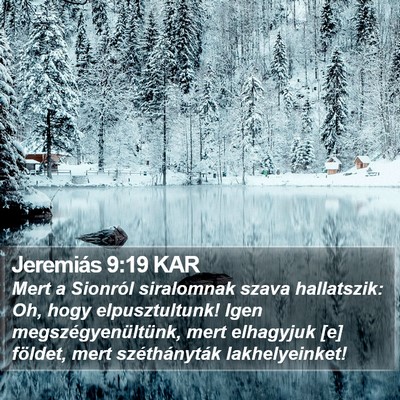 Jeremiás 9:19 KAR Bible Verse Image