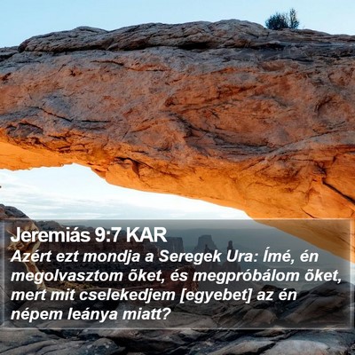 Jeremiás 9:7 KAR Bible Verse Image