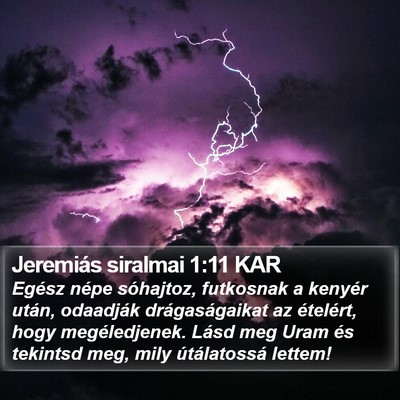 Jeremiás siralmai 1:11 KAR Bible Verse Image