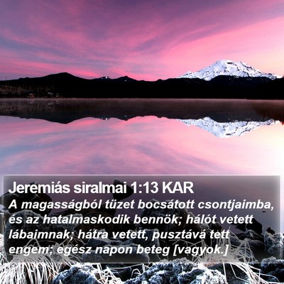 Jeremiás siralmai 1:13 KAR Bible Verse Image