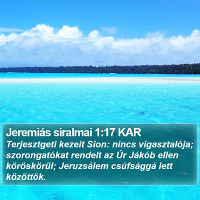 Jeremiás siralmai 1:17 KAR Bible Verse Image