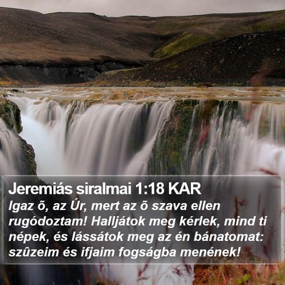 Jeremiás siralmai 1:18 KAR Bible Verse Image