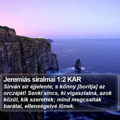 Jeremiás siralmai 1:2 KAR Bible Verse Image