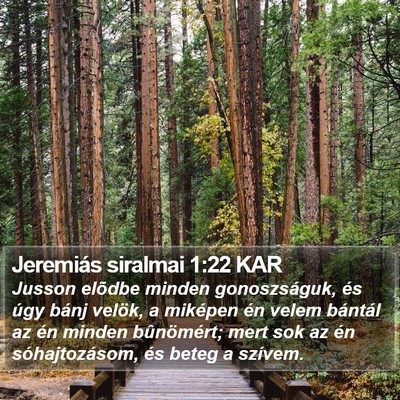 Jeremiás siralmai 1:22 KAR Bible Verse Image
