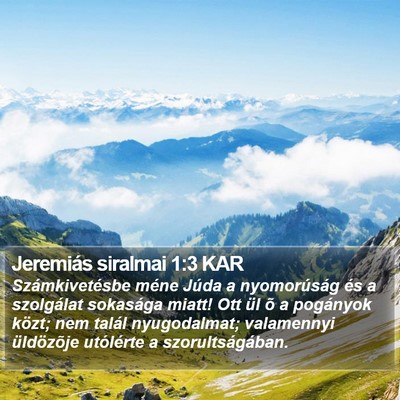 Jeremiás siralmai 1:3 KAR Bible Verse Image