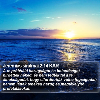 Jeremiás siralmai 2:14 KAR Bible Verse Image
