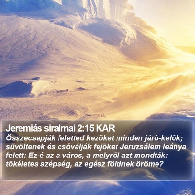 Jeremiás siralmai 2:15 KAR Bible Verse Image