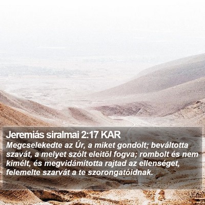 Jeremiás siralmai 2:17 KAR Bible Verse Image