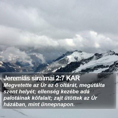 Jeremiás siralmai 2:7 KAR Bible Verse Image