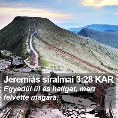 Jeremiás siralmai 3:28 KAR Bible Verse Image