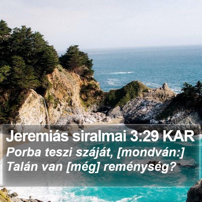 Jeremiás siralmai 3:29 KAR Bible Verse Image