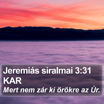 Jeremiás siralmai 3:31 KAR Bible Verse Image