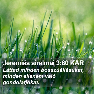 Jeremiás siralmai 3:60 KAR Bible Verse Image