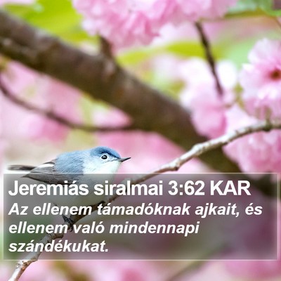 Jeremiás siralmai 3:62 KAR Bible Verse Image