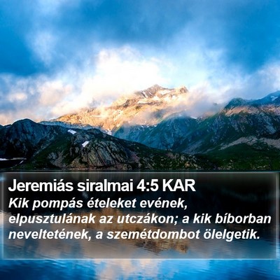 Jeremiás siralmai 4:5 KAR Bible Verse Image