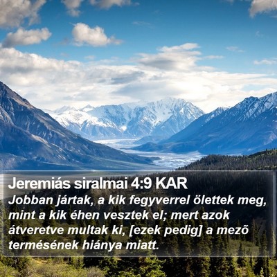 Jeremiás siralmai 4:9 KAR Bible Verse Image
