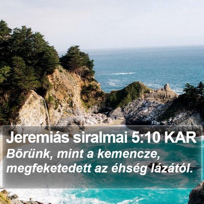 Jeremiás siralmai 5:10 KAR Bible Verse Image