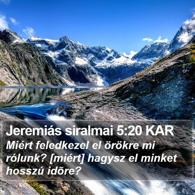 Jeremiás siralmai 5:20 KAR Bible Verse Image
