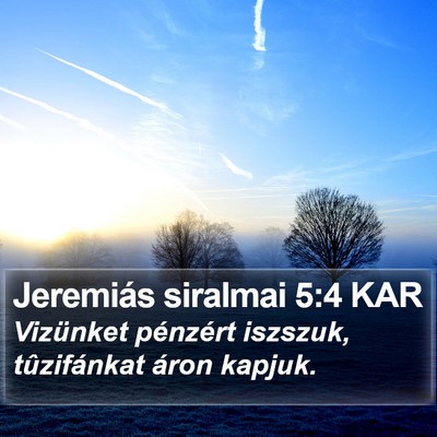 Jeremiás siralmai 5:4 KAR Bible Verse Image