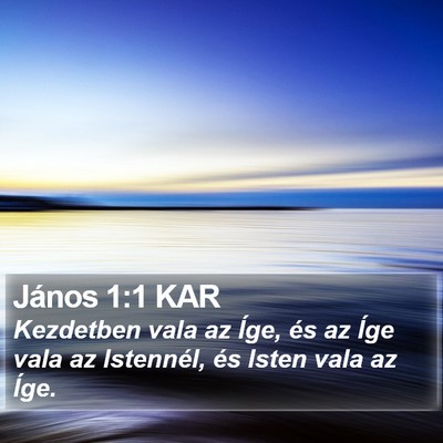 János 1:1 KAR Bible Verse Image
