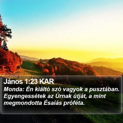 János 1:23 KAR Bible Verse Image