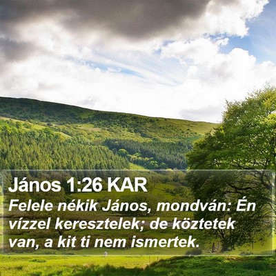 János 1:26 KAR Bible Verse Image