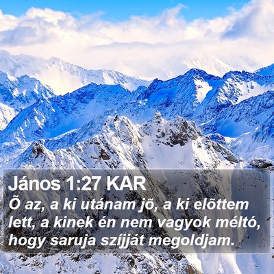 János 1:27 KAR Bible Verse Image