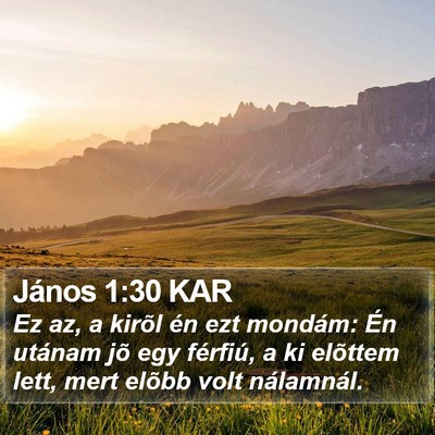 János 1:30 KAR Bible Verse Image