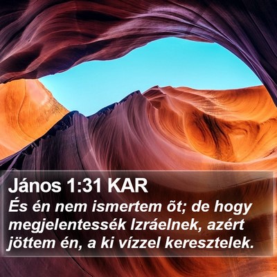 János 1:31 KAR Bible Verse Image