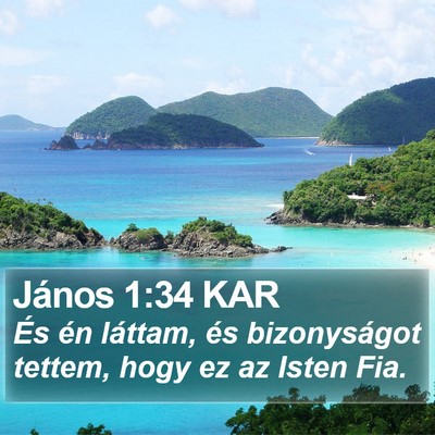 János 1:34 KAR Bible Verse Image