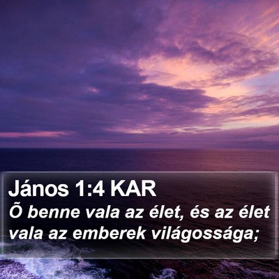 János 1:4 KAR Bible Verse Image