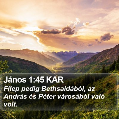János 1:45 KAR Bible Verse Image
