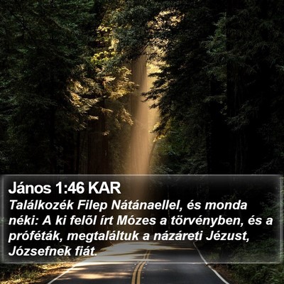 János 1:46 KAR Bible Verse Image