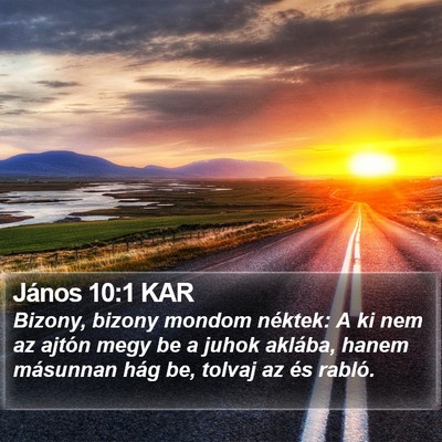 János 10:1 KAR Bible Verse Image