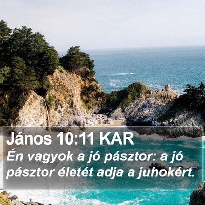 János 10:11 KAR Bible Verse Image